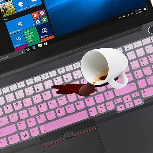 Miniatura 23 de Funda de teclado para Lenovo ThinkPad E15 Gen 4/3/2, ThinkPad L15 Gen 2/1, ThinkPad T15 T15p T15g P15s P15s P15v Gen 3/2/1, ThinkPad E580 E590 E595