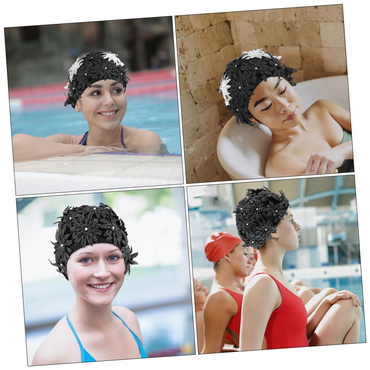 UPKOCH 2 Cuffia Alta Elasticità Protezione Piscina Spiaggia Design