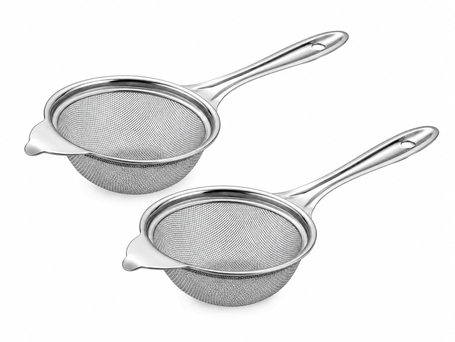 Stainless Steel Tea Strainer Set of 2, Fine Mesh | Rust Proof, Dishwasher Safe-image-43