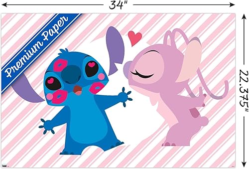 Miniatura 3 de Trends International Disney Lilo and Stitch - Póster de pared de ángel y puntada