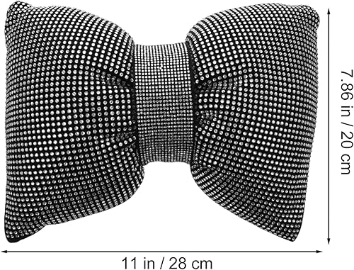 Miniatura 7 de Almohada de cuello de coche con diamantes de imitación, cojín de poliéster suave para conducción comodidad para viajes, oficina, diseño transpirable