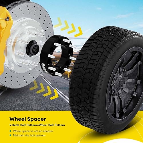 Miniatura 4 de YHTAUTO Espaciadores de rueda de 0.315 x 6.693 in de 3 pulgadas compatibles con Ford F-250F-350 Super Duty 2003-2023, espaciadores de neumáticos