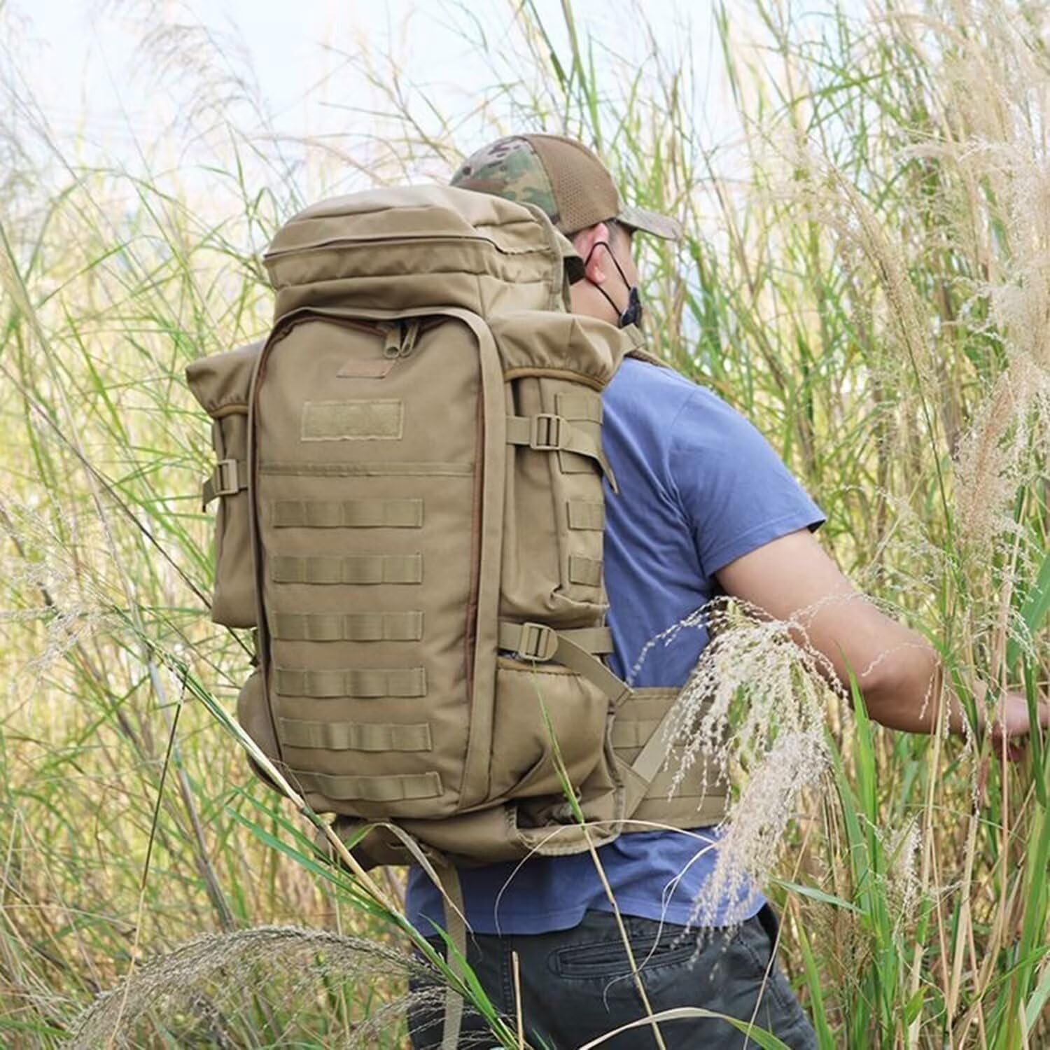 Genérico Estuche para Rifle táctico para Arma, Suave Acolchado con Cerradura carabina Bolsa para caña de Pescar Mochila para Pistola y Escopeta de Airsoft con Correa para el Hombro