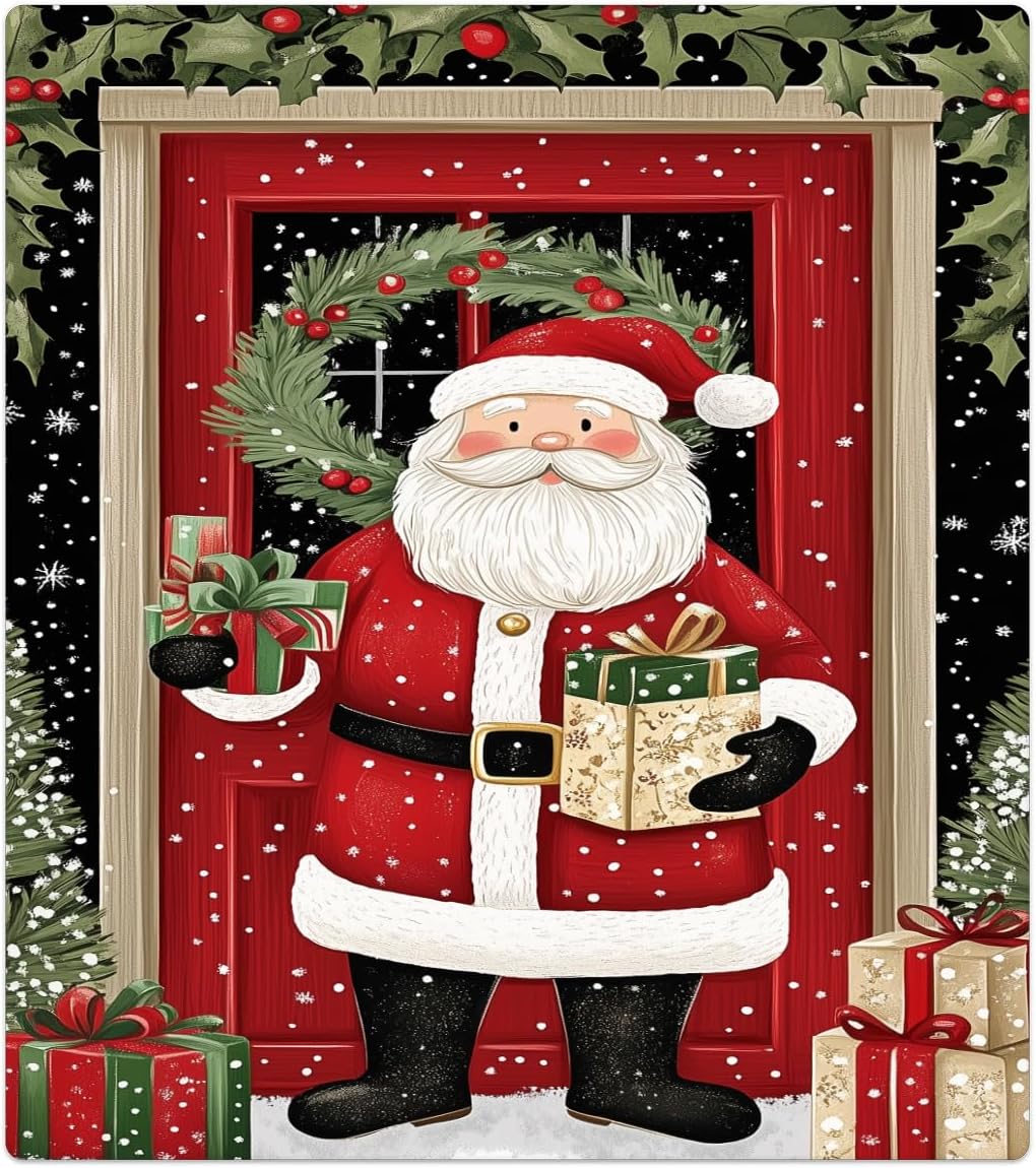 Christmas Old Man Gift Decoration Dishwasher Magnet Cover, Dishwasher Panel Scratch Resistant Decorative Magnets for Home Kitchen Utensils Decal Refrigerator Decoration 23 x 26 Inch,a-332