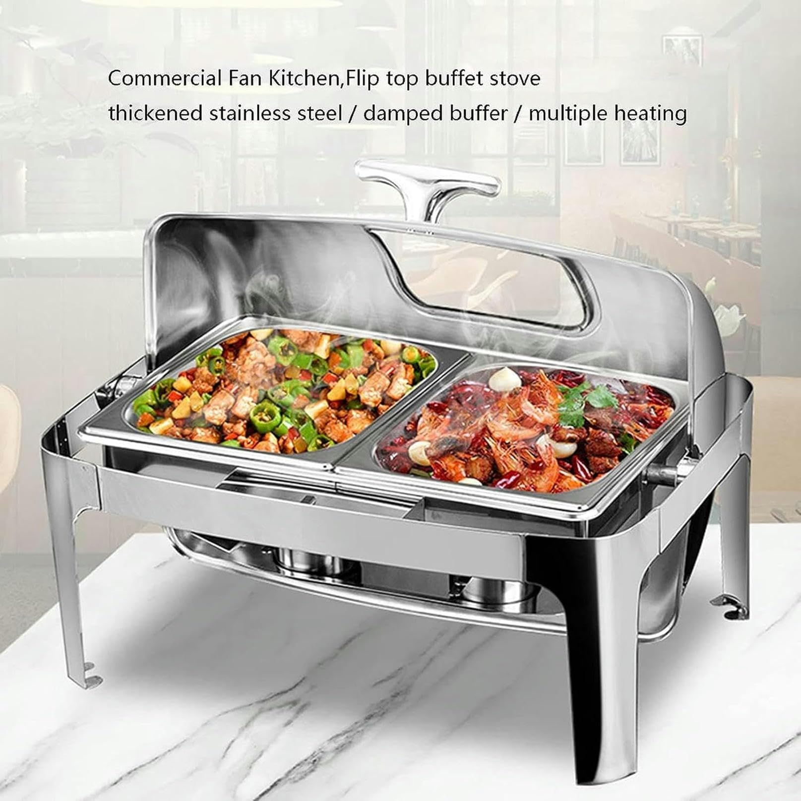 Servidores de calefacción para Catering: Placas calefactoras de Acero Inoxidable para Buffet, servidores de Buffet, Placas calefactoras, Juegos de Buffet de ollas Calientes, Placas calefacto