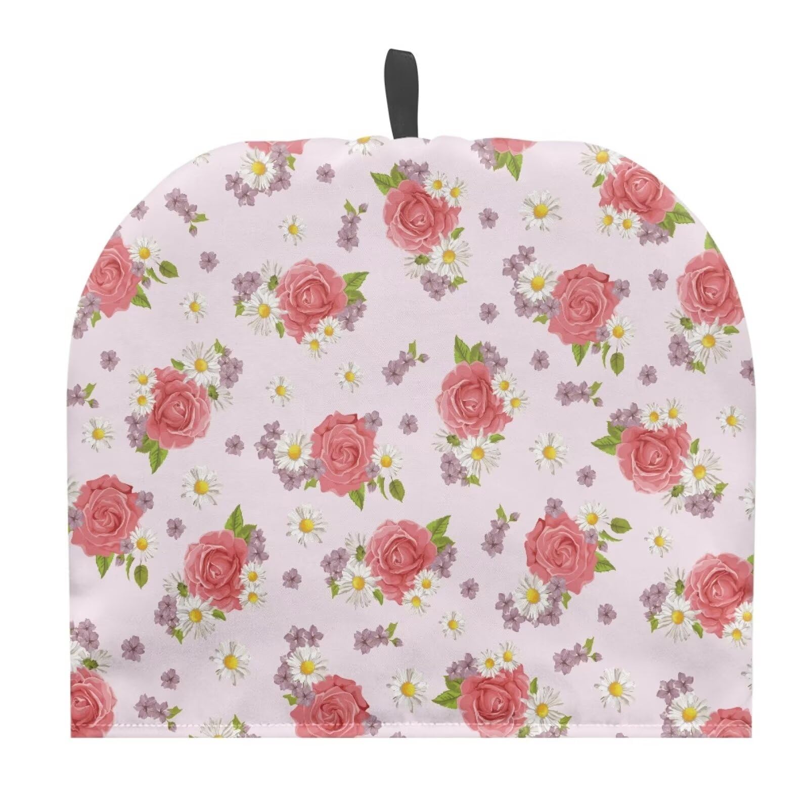 Qehuruxo Rose Daisy Teapot Cosy Insulation Tea Kettle Cover Keep Warm Teapot Cozy Tea Accessories Foldable Tea Cozy Teapot Protector for Home Kitchen