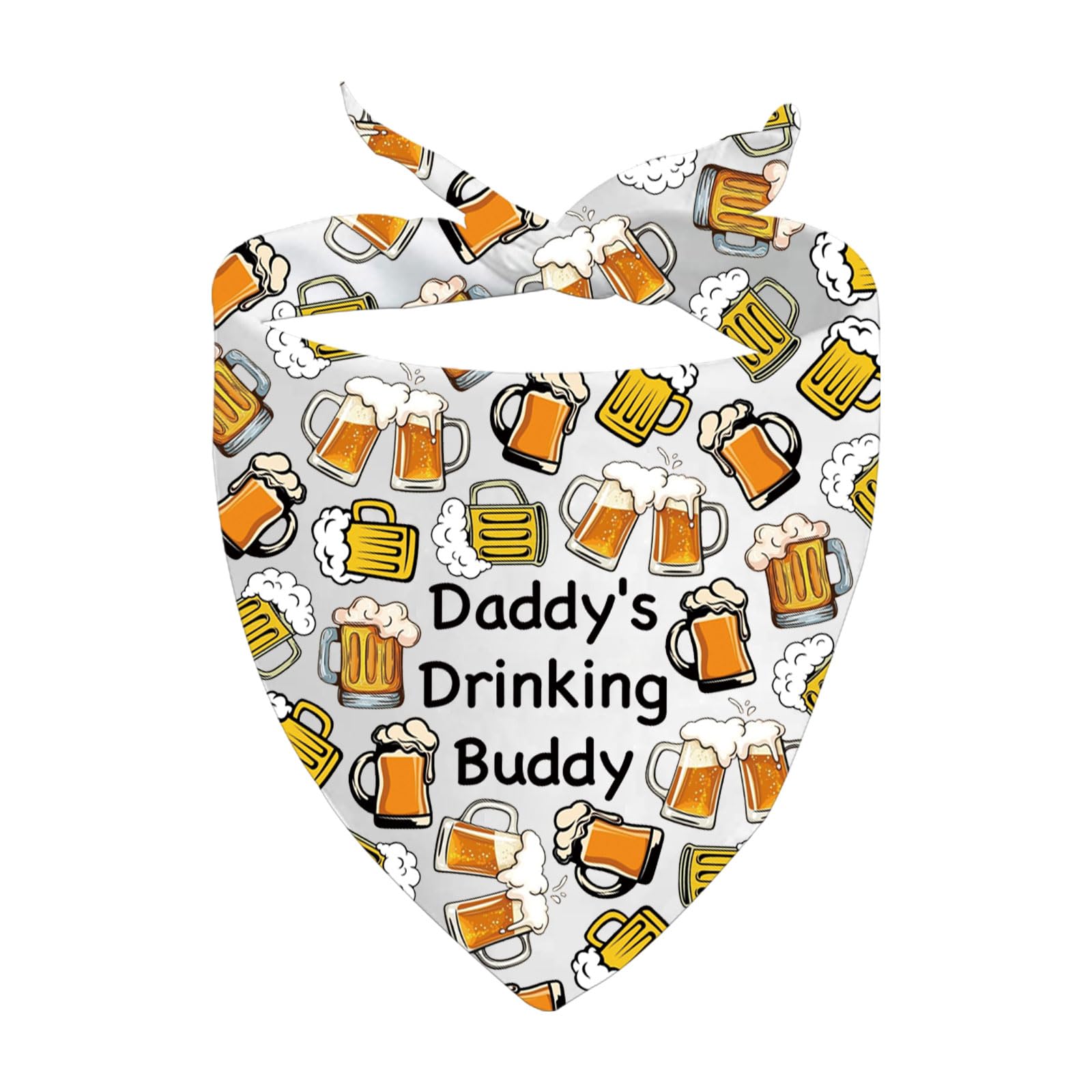 1 Piece Daddy's Drinking Buddy Dog Bandana Beer Lovers Gift (Daddy's Drinking Buddy D UK)
