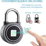 Verrouillage de verrouillage de gymnastique à empreinte digitale, Pédalier biométrique intelligent Pédalo Bluetooth sans clé, Verrouillon maître étanche rechargeable pour serrure de gym, Serrure scolaire, Porte, Fence, Shed, Garage (Grey)