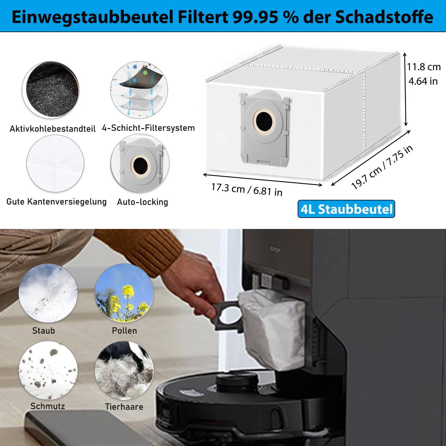 Homruich 23-teiliges Zubehör Set Für Ecovacs Deebot T50 Pro Omni Staubsauger