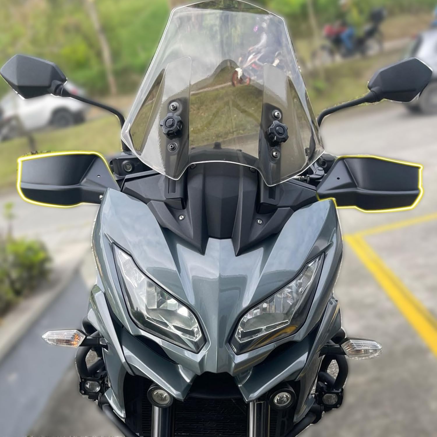 Motorcycle Versys650 Hand Guards – Handlebar Protectors fit for Ka&wa&sa&ki Ver-sys 650 (2010-2025),Ver-sys 1000 (2015-2025), Z900 (2017-2025) Accessories– Wind Shield&Handguards