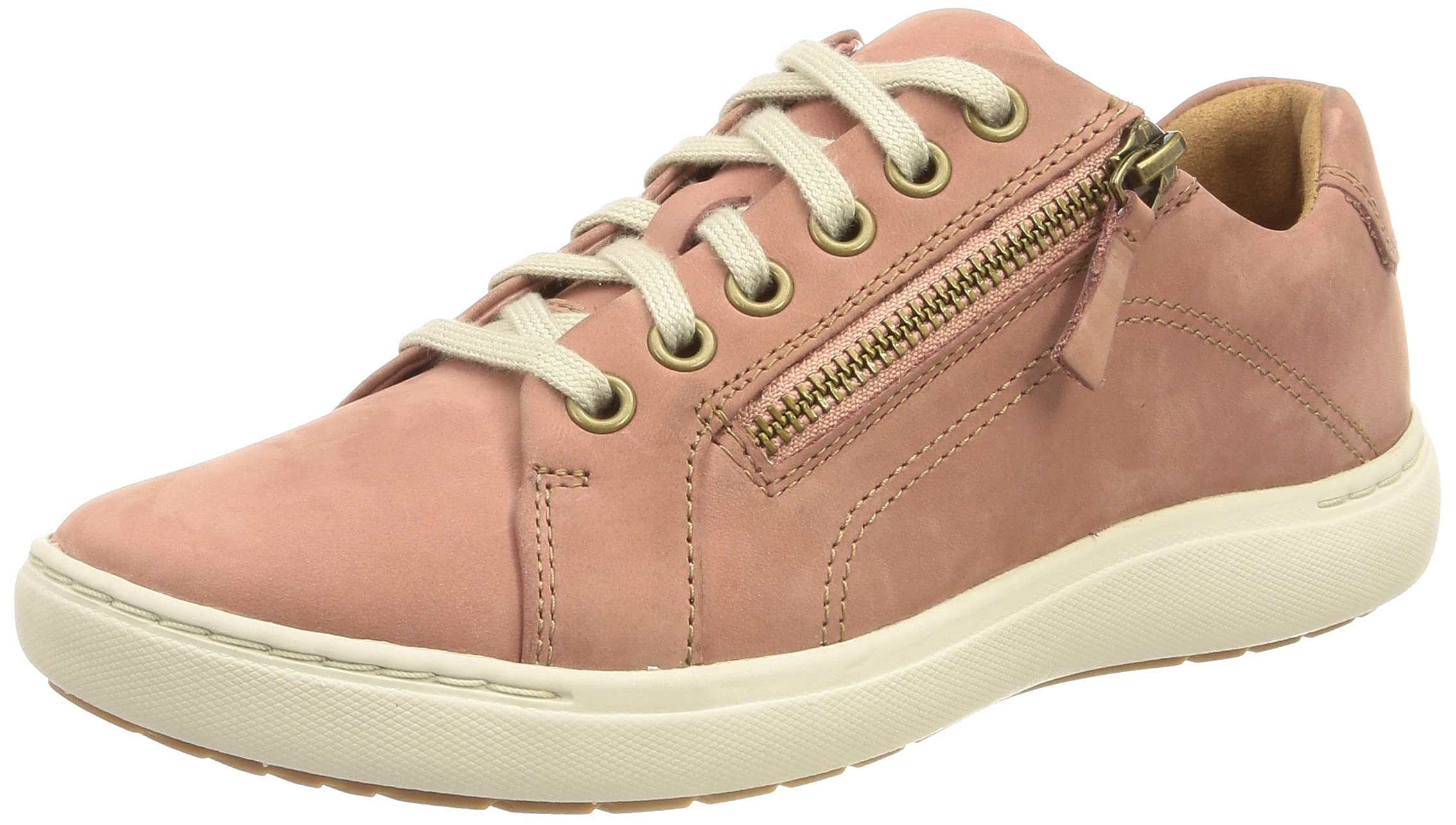 Clarks Women's Nalle Lace Sneaker, Rose, 5 UK