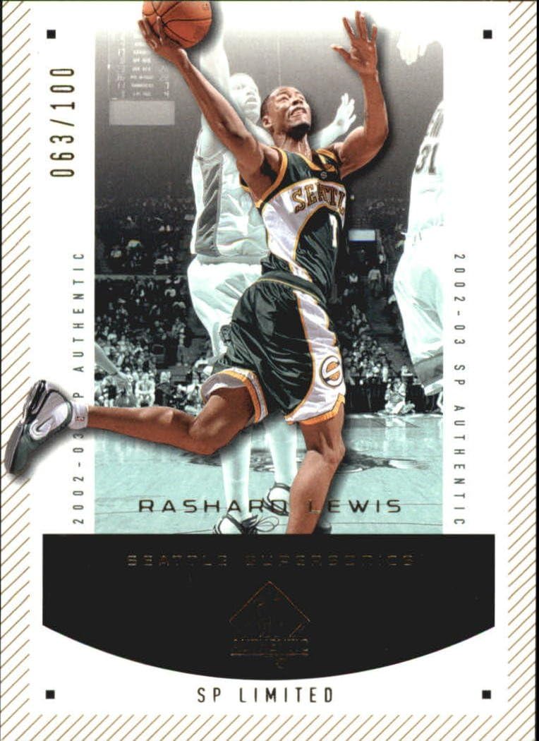 2002 Upper Deck SP Authentic Limited Basketball Card (2002-03) #87 Rashard Lewis