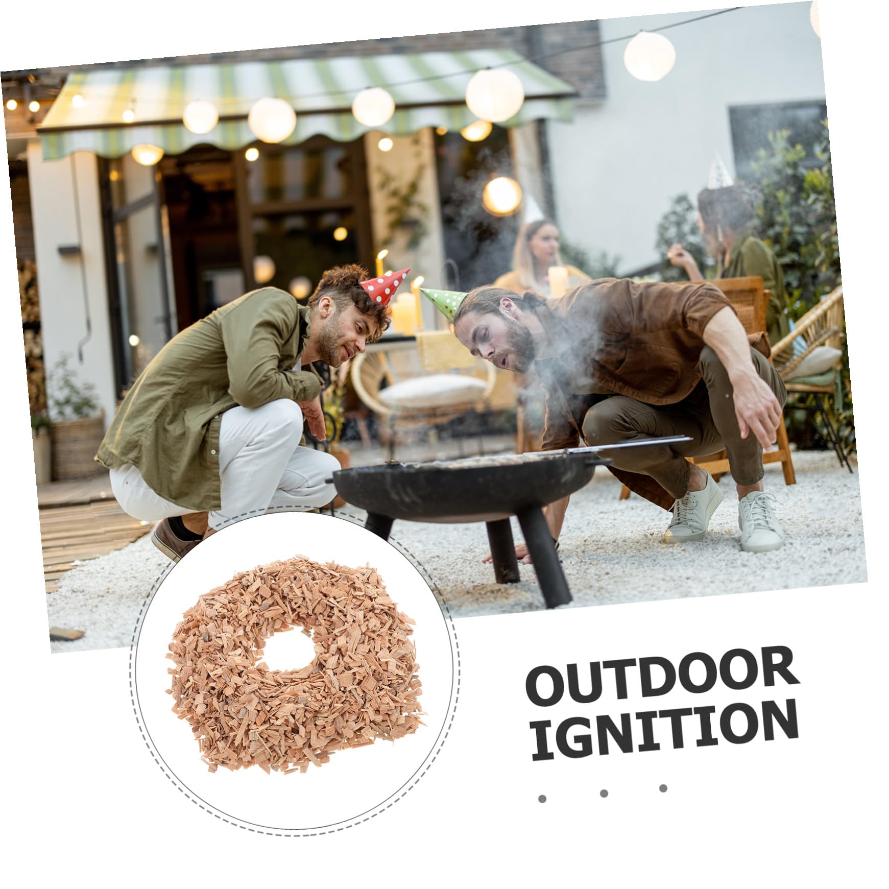SHINEOFI Trucioli di Legno Hickory per BBQ e Grigliate Pacchetto da Legno Naturale per Affumicatura di Carne per Cottura al Forno e Arrosti con Aroma Affumicato Autentico