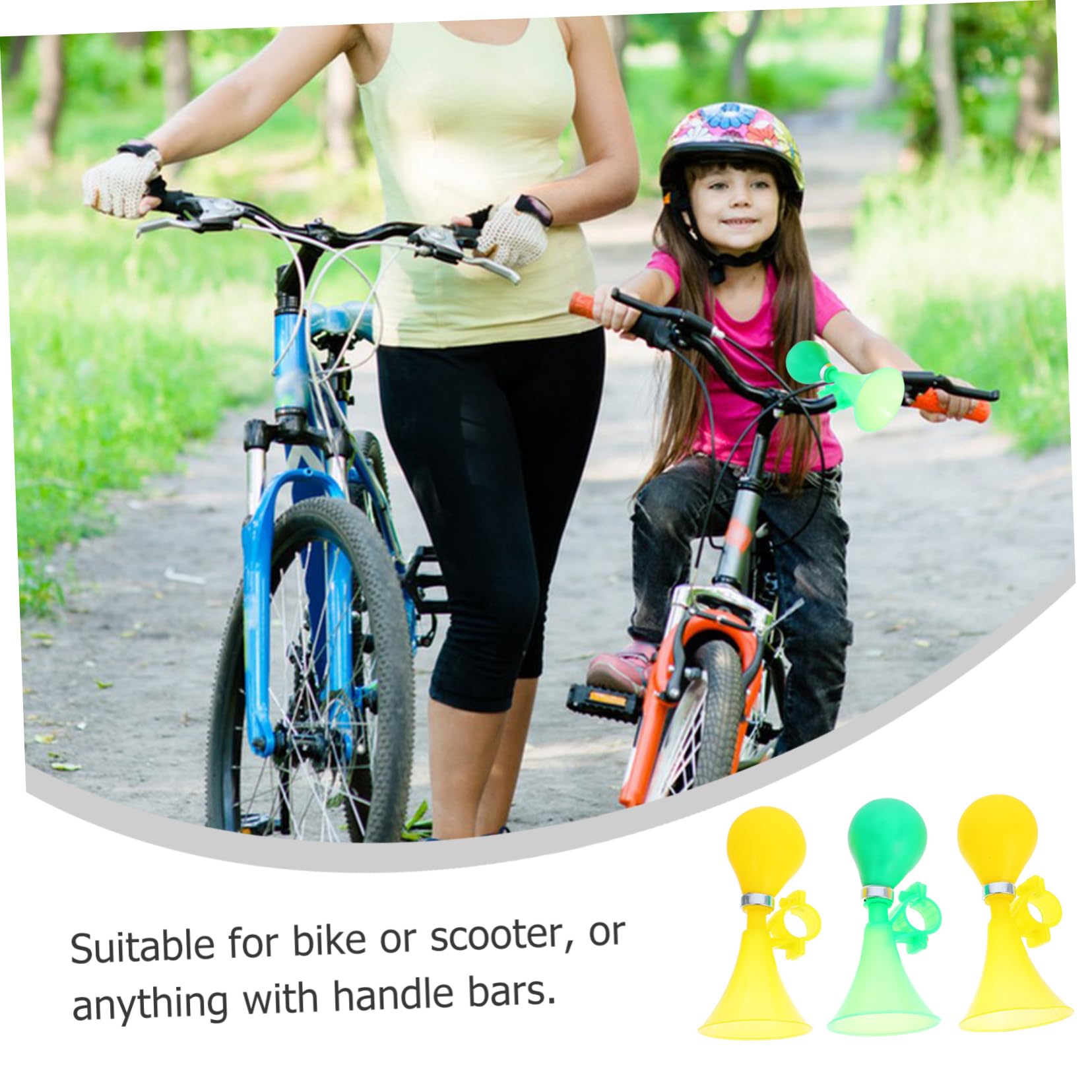 iplusmile 3 Set Clacson per Bicicletta Clacson per Bici Clacson Ad Aria per Mountain Bike 3 Pezzi*3