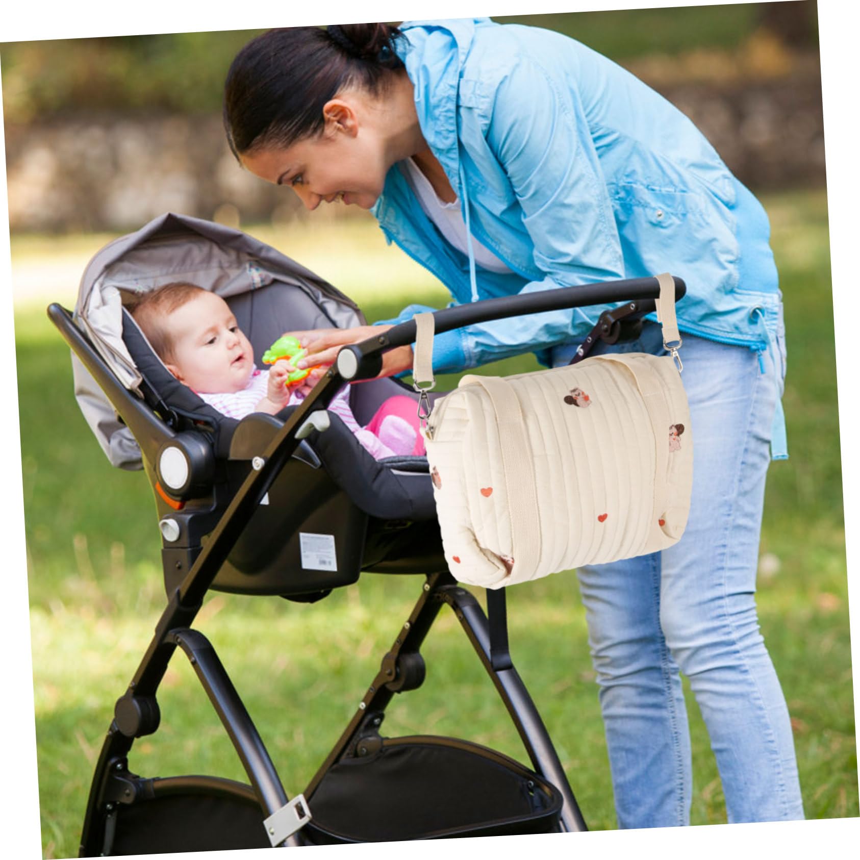 YARNOW Borsa per Passeggino per Pannolini in Cotone, Pratica e Resistente, Compatta, per Viaggio e Accessori del Ragazzo Ragazza