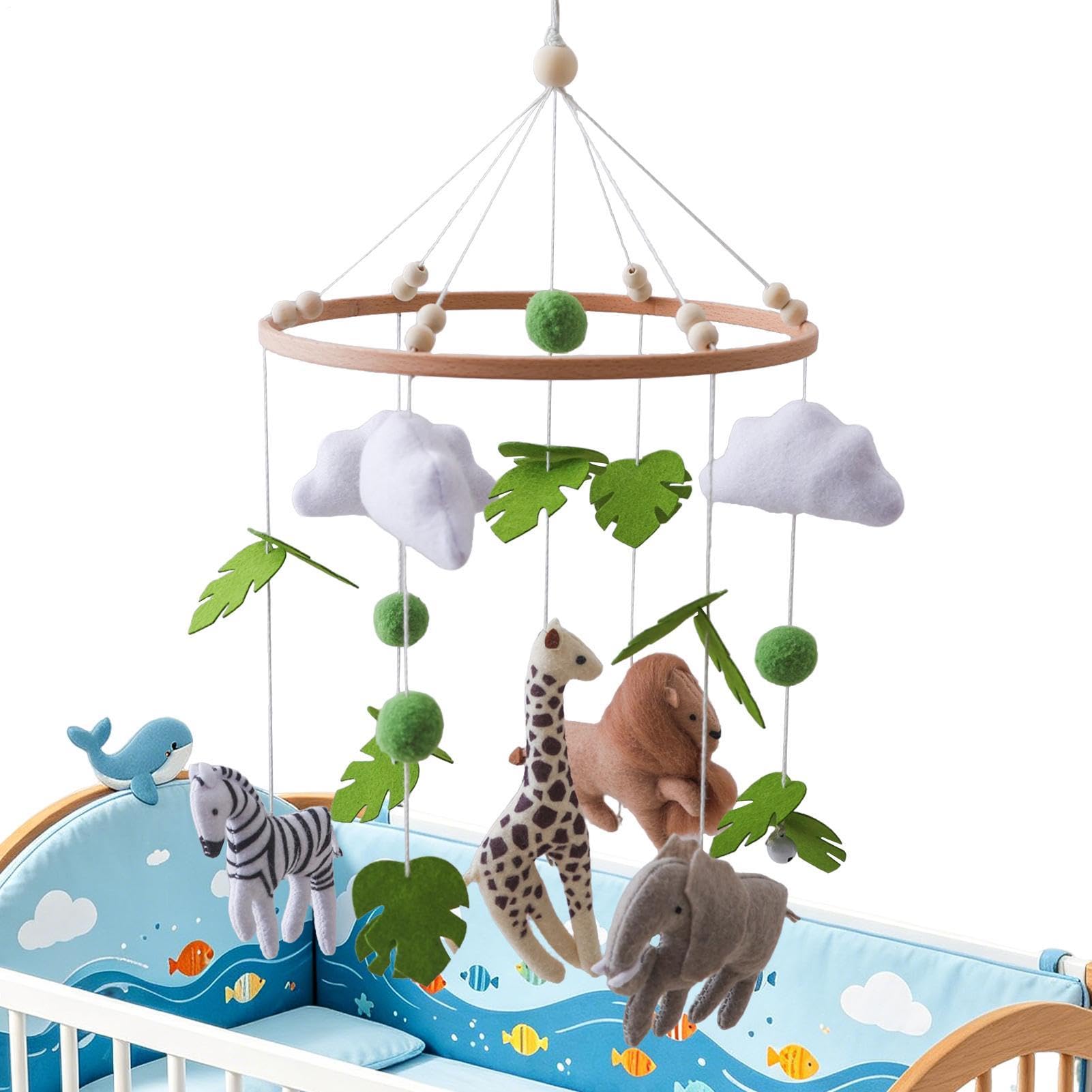 Decorazione per la cameretta dei bambini | Mobile in feltro fatto a mano per la cameretta dei bambini, per calmare e per culla, lettino, cameretta dei bambini,
