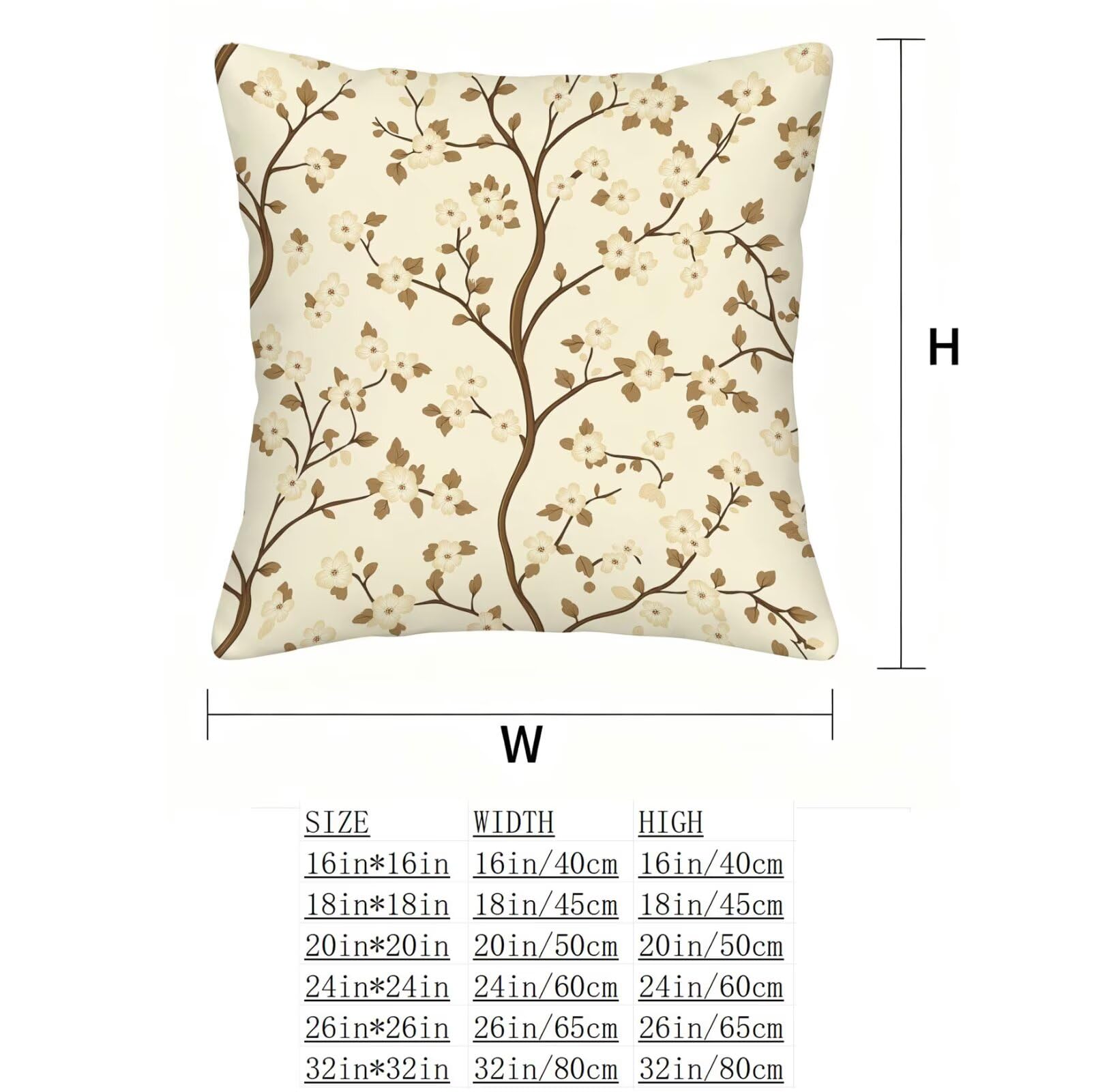 CrèMe Housse Coussin 60x60 Violet Taie Oreiller 60x60 Lot de 4 Super Doux Protege Oreiller 60 x 60 Decoration Automne Taie D'oreiller Carrées Coussin Canape, pour Maison Chambre Canapé Chaise E - 390