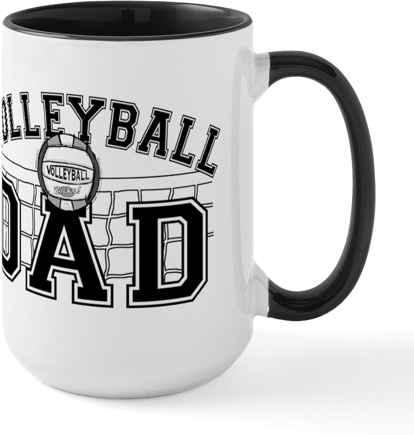 CafePress Volleyball Dad Large Mug 15 oz (444 ml) Ceramic Coffee Mug