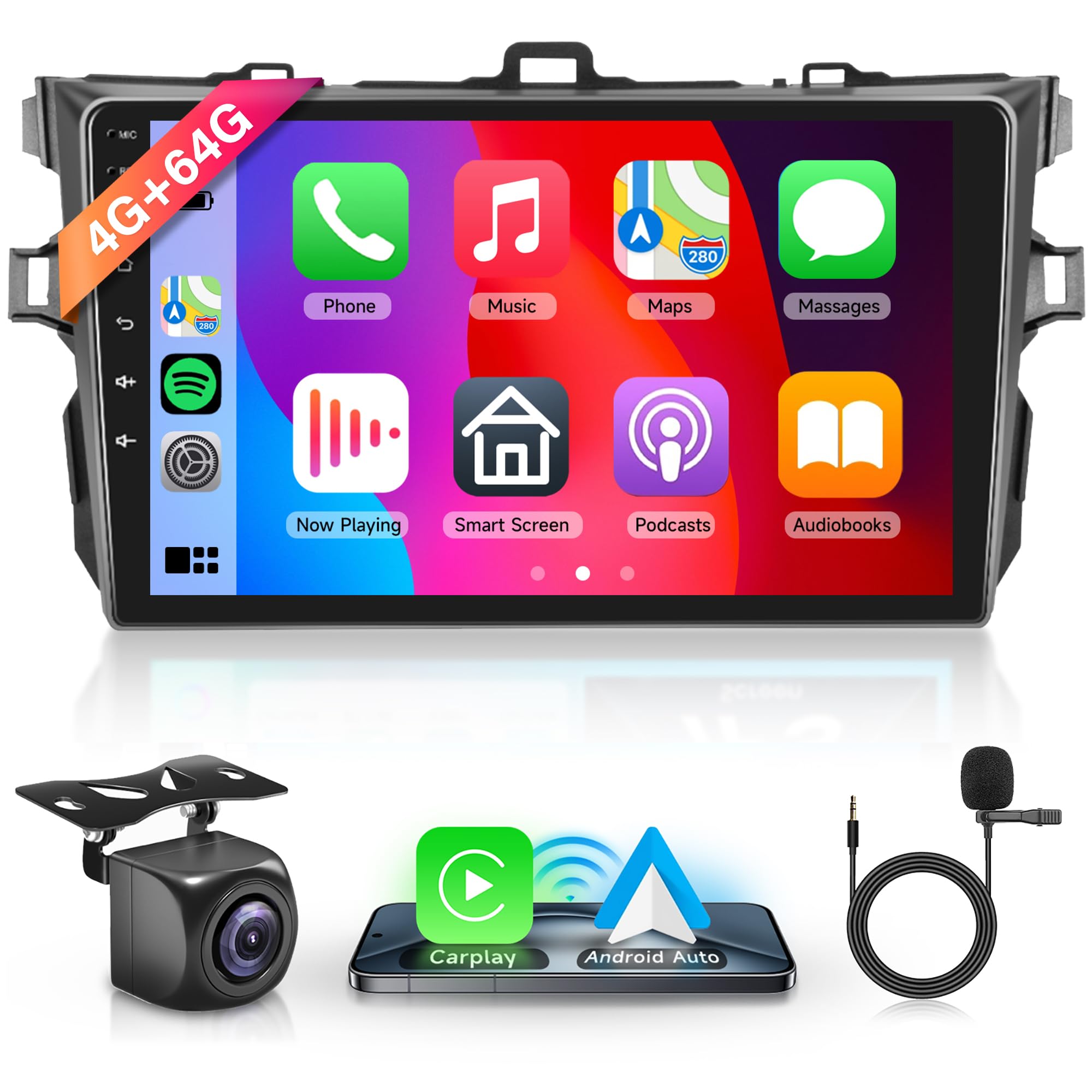 Wireless Backup Camera Inefala [2G+64G] Car Stereo For Toyota