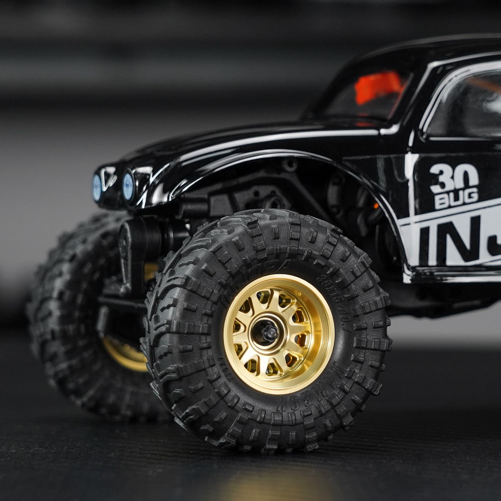 INJORA RC D19 - Ruedas Beadlock de latón de 0.7 pulgadas para 1/30 Axial SCX30 (W7007)