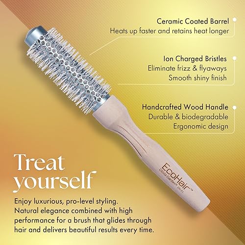 Miniatura 3 de Olivia Garden EcoHair - Cepillo térmico redondo ecológico de bambú (1.0in)