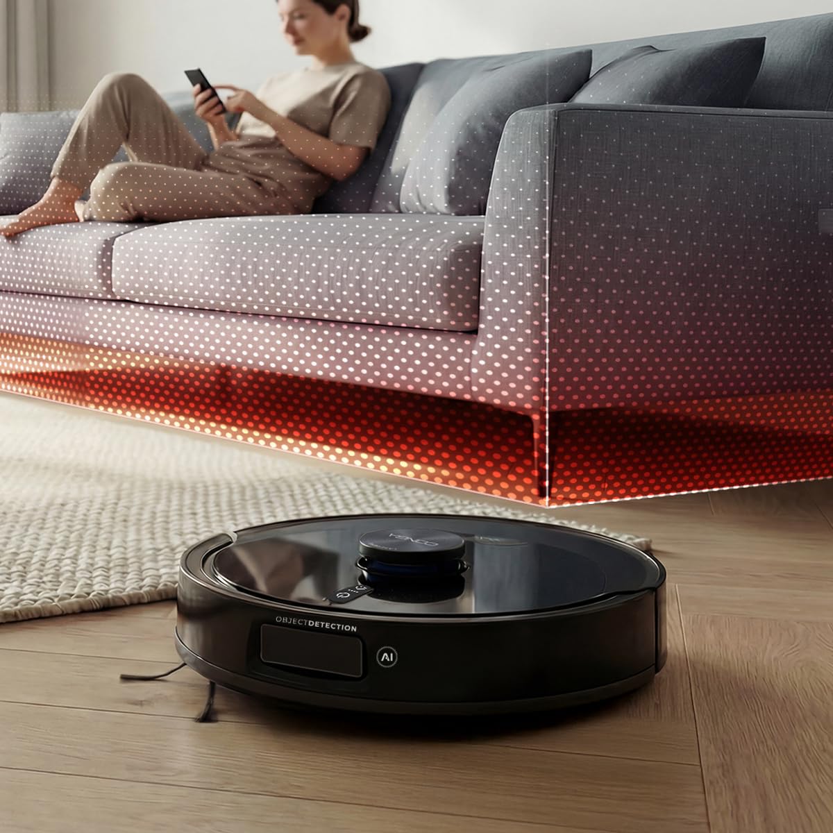 Cecotec Robot Aspirapolvere e Lavapavimenti Base Autosvuotamento Conga Y90 Dark. Navigazione Laser, 25000Pa, Auton. 240min, Spazzola Silicone Pet, Sacco 3L, Bluetooth WiFi, App, Pulizia Senza Pensieri