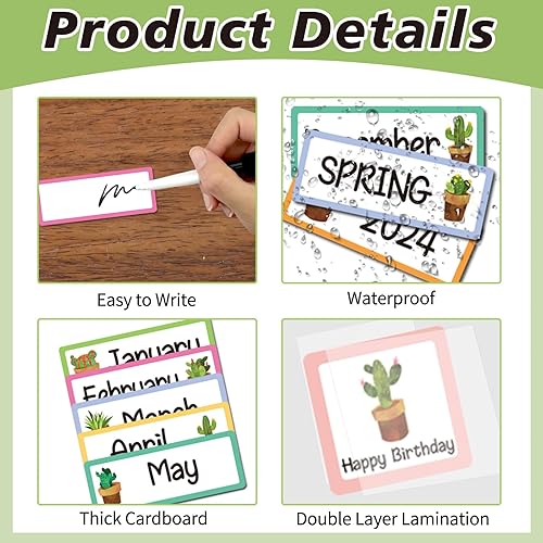 Miniatura 3 de 89 tarjetas de calendario mensual para aulas y necesidades de escuela en casa