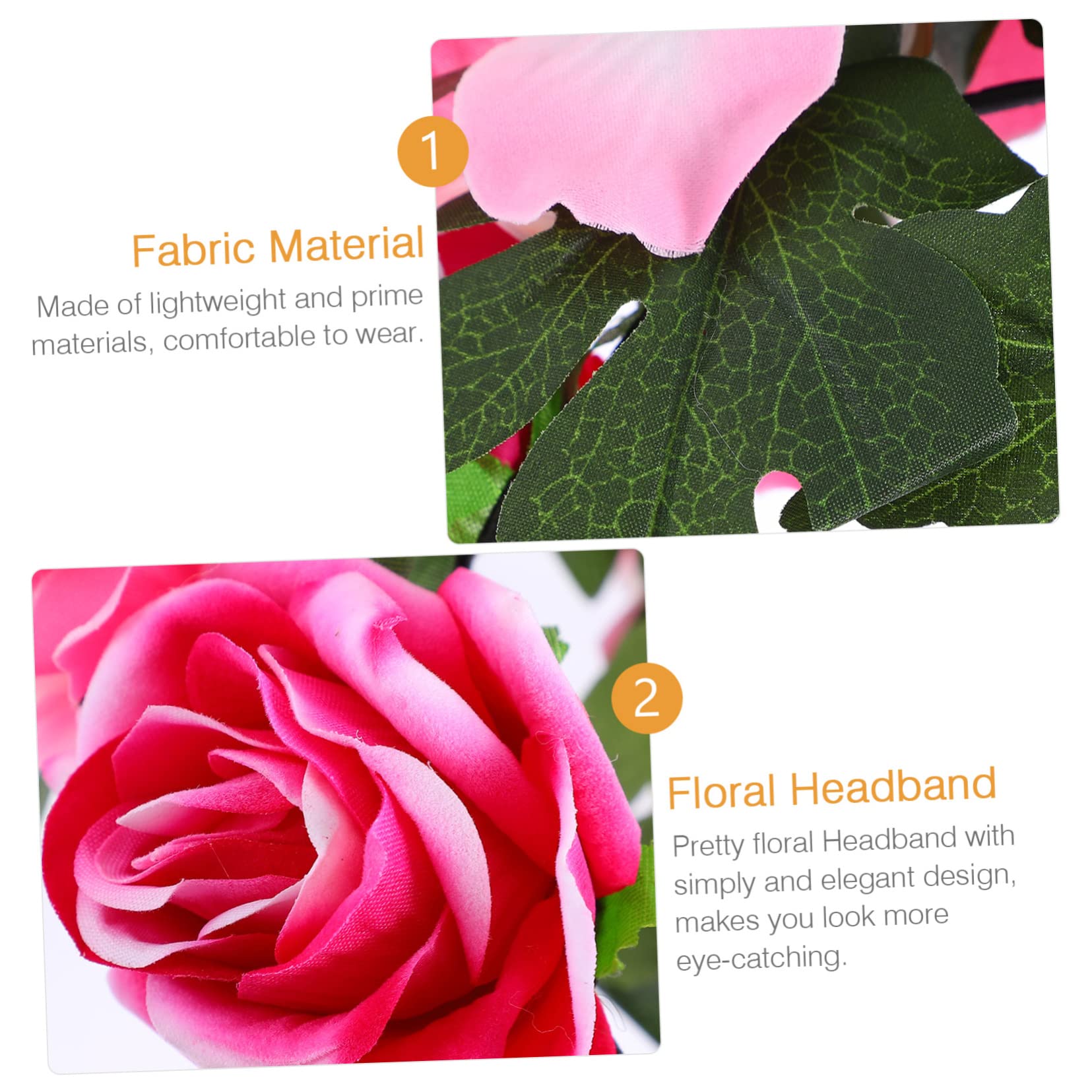 FOMIYES 3 Piezas Venda Diadema Dia De Los Muertos Diadema De Flores De Boda Diadema De Flores Navideñas Tocado De Flores Mexicanas Diadema De Flores De Mascarada Tela Cosplay Maquillaje