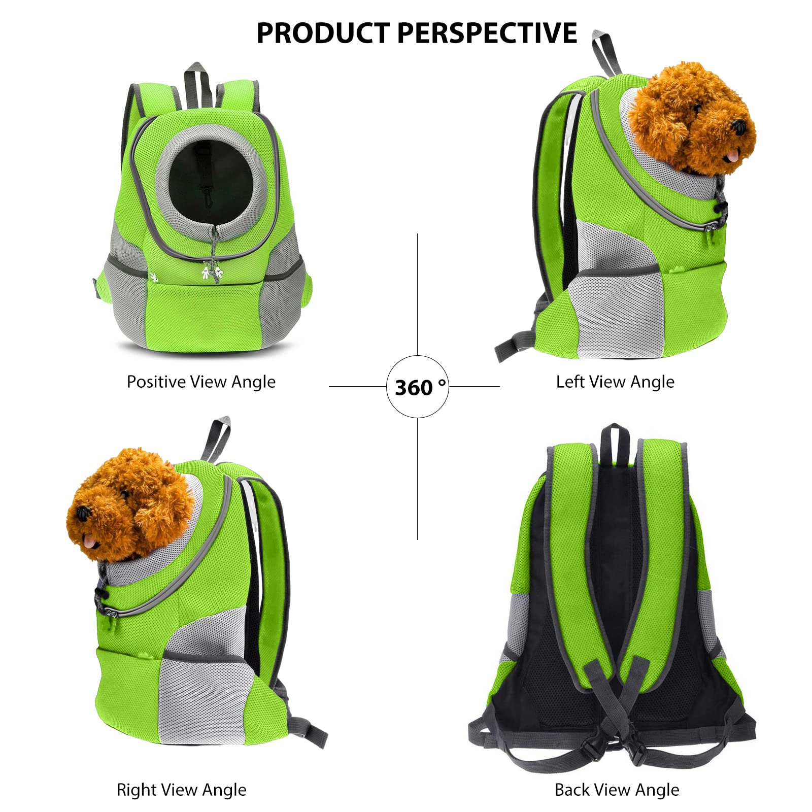 ALLSOPETS Pet Backpack Portable Pet Bags Travel Dog Carrying Bag Shoulder Bag Bicycle Hiking Pet Carrying Bag for Small Dog Cats Adjustable Backpack Blue
