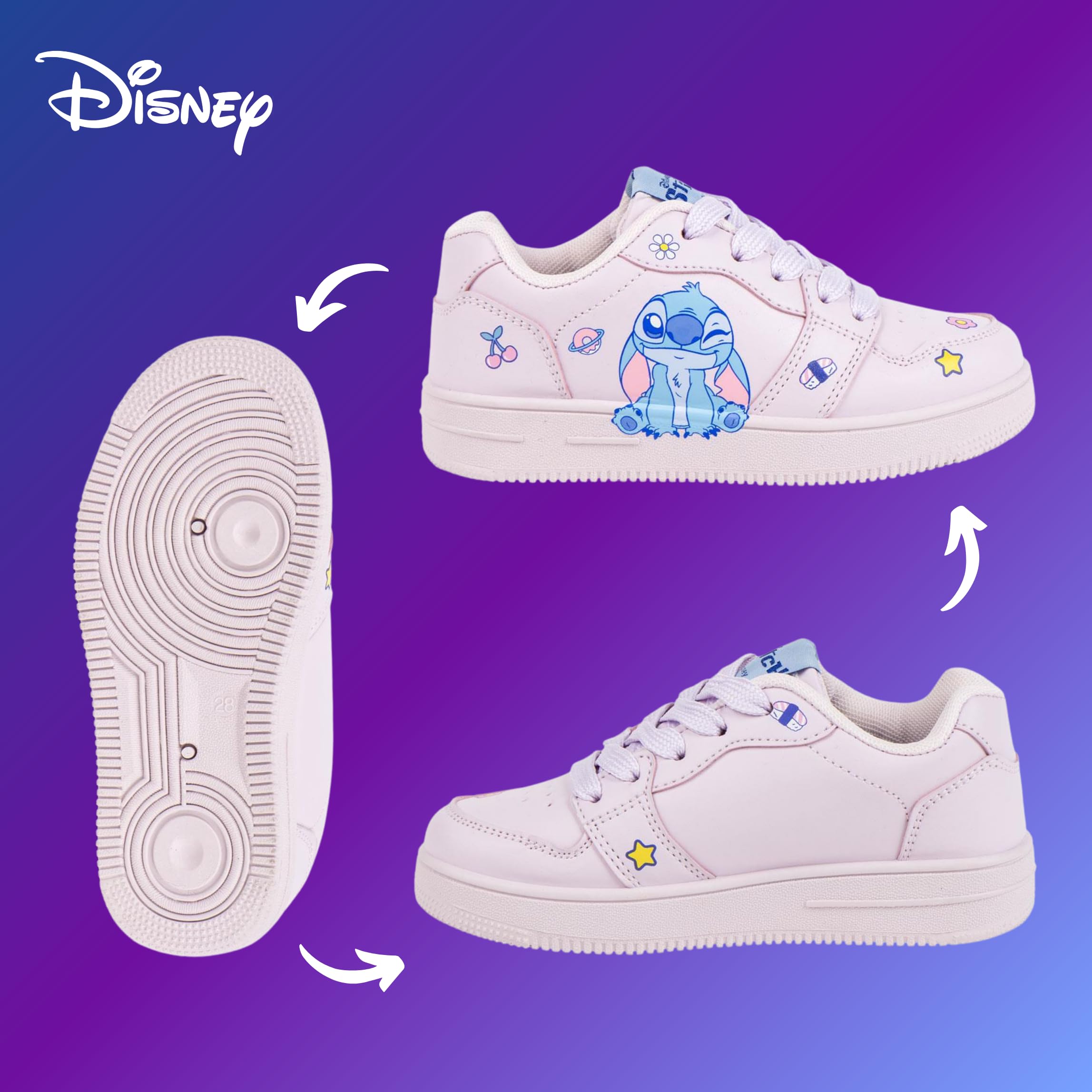 Disney Stitch Scarpe Ragazze, Calzature Bambini, Sneakers Classico, Confezione Inclusa, Taglie EU 30 a 35