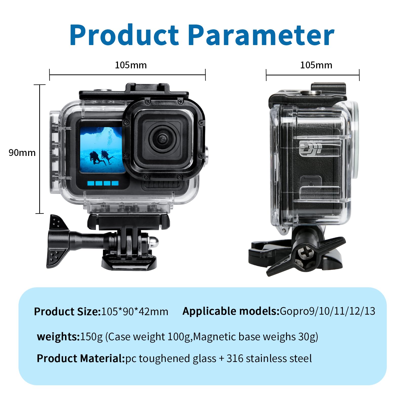 Selfie Stick Kit Accessori Per GoPro Hero 12/11/10/9 - Custodia - Foto 3