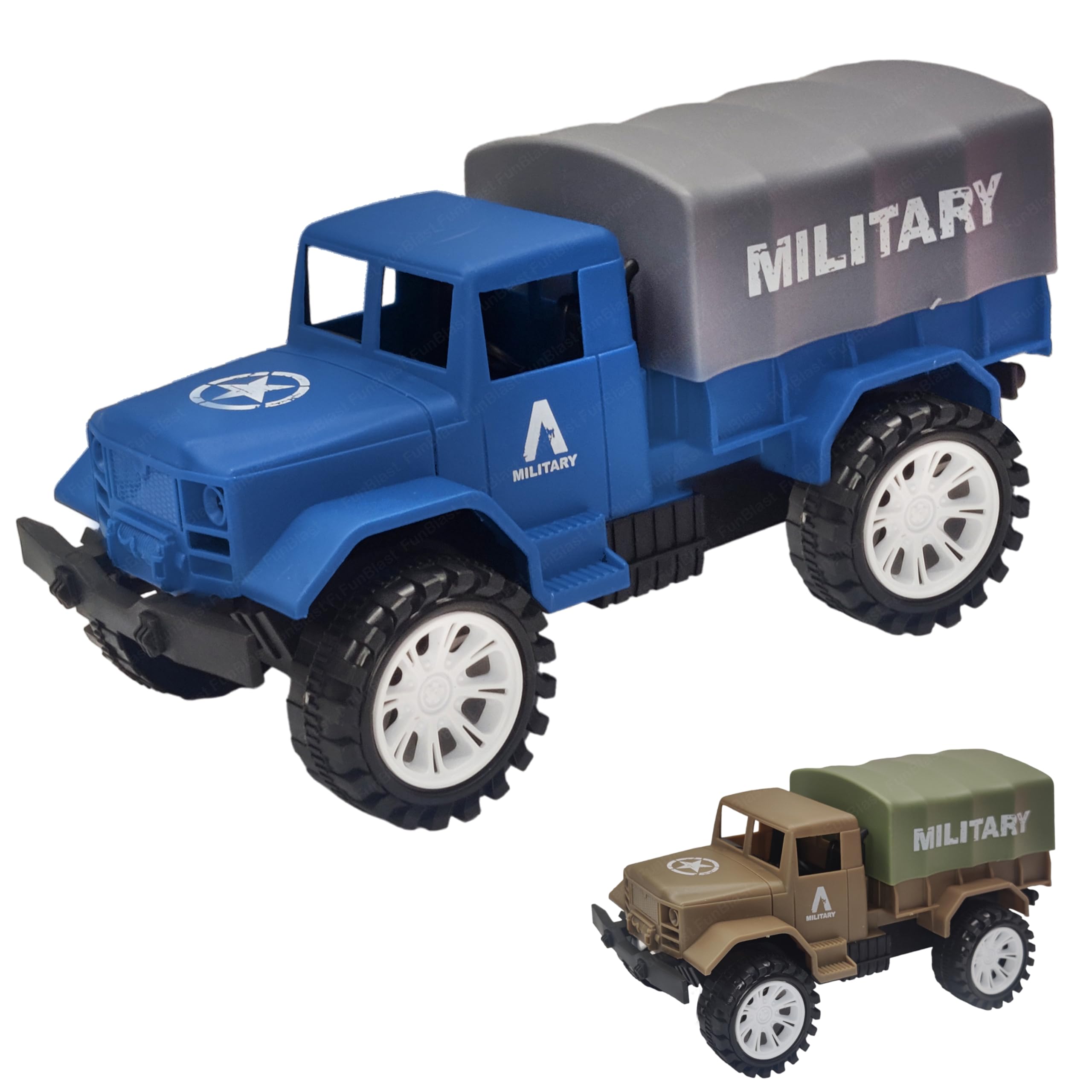 FunBlast Military Truck Toy for Kids, Pull Back Vehicles Army Vehicle Truck, Friction Power Toy Battle Field Trucks for 3+ Years Old Boys, Girls, Kids Toy (Random Color) (B0CMXG155C) Amazon Price History, Amazon Price Tracker