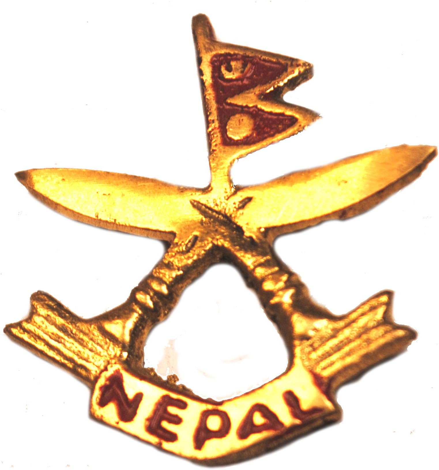 Ghurka Military Cap Hat Pin Badge Medal British Army War Crossed Khukri n105