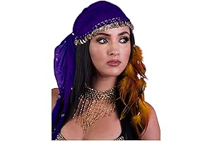 Gypsy Head Scarf with Coins: Dazzling Head Wraps for a Bohemian Flair