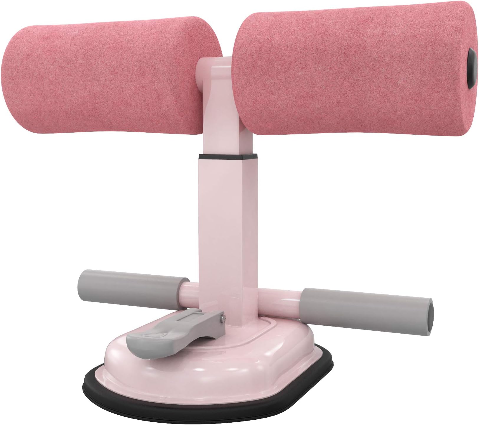Ab Cruncher Exercise Equipment for Home Workouts - Sit Up Bar for Floor With Suction Pad - Ab Trainer Fitness Equipment for Home Gym - Foam Padded Pushup Handles for Floor - Portable Fitness Equipment
