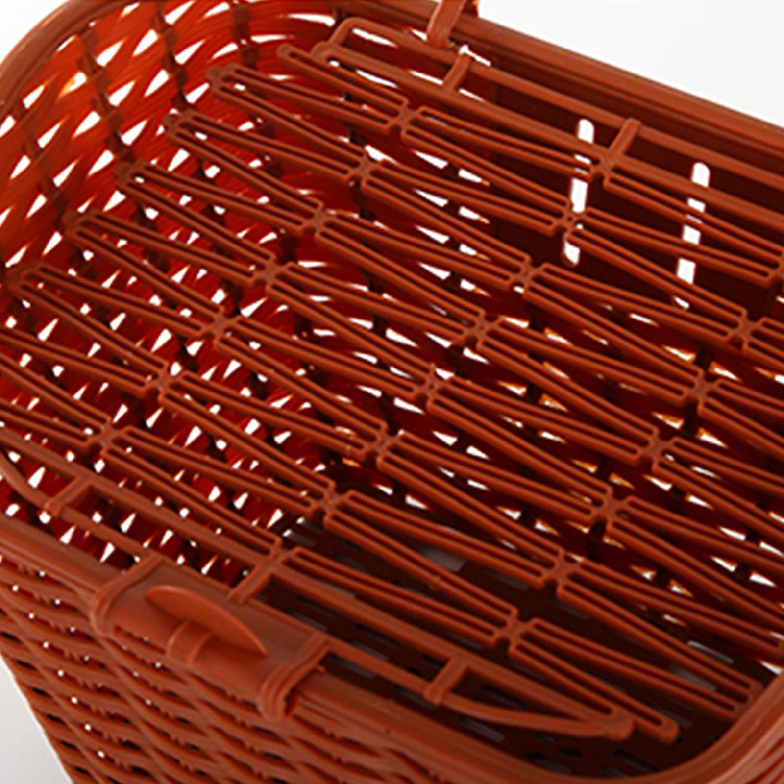 Cestino per Bici in plastica Contenitore per Articoli Vari Staccabile di Grandi Dimensioni con Coperchio Cestino per Manubrio Anteriore per Bicicletta