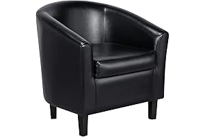 Yaheetech Faux Leather Barrel Chair: A Timeless Accent for Your Space