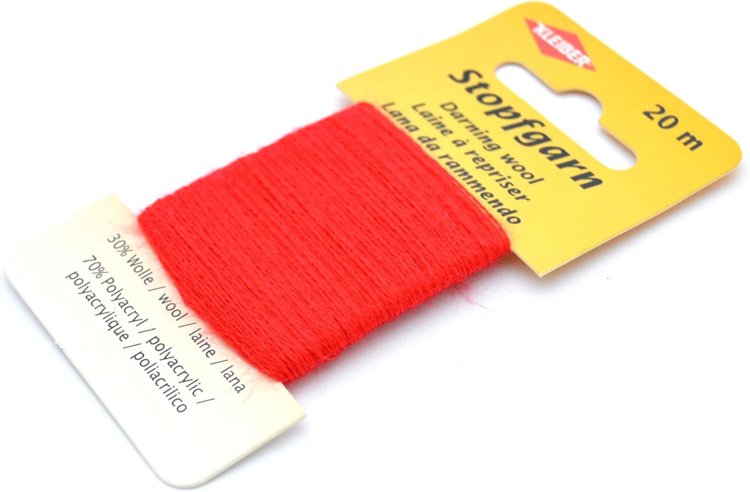 Kleiber 20m Darning Wool-30% Wool / 70% Polyacrylic-Red