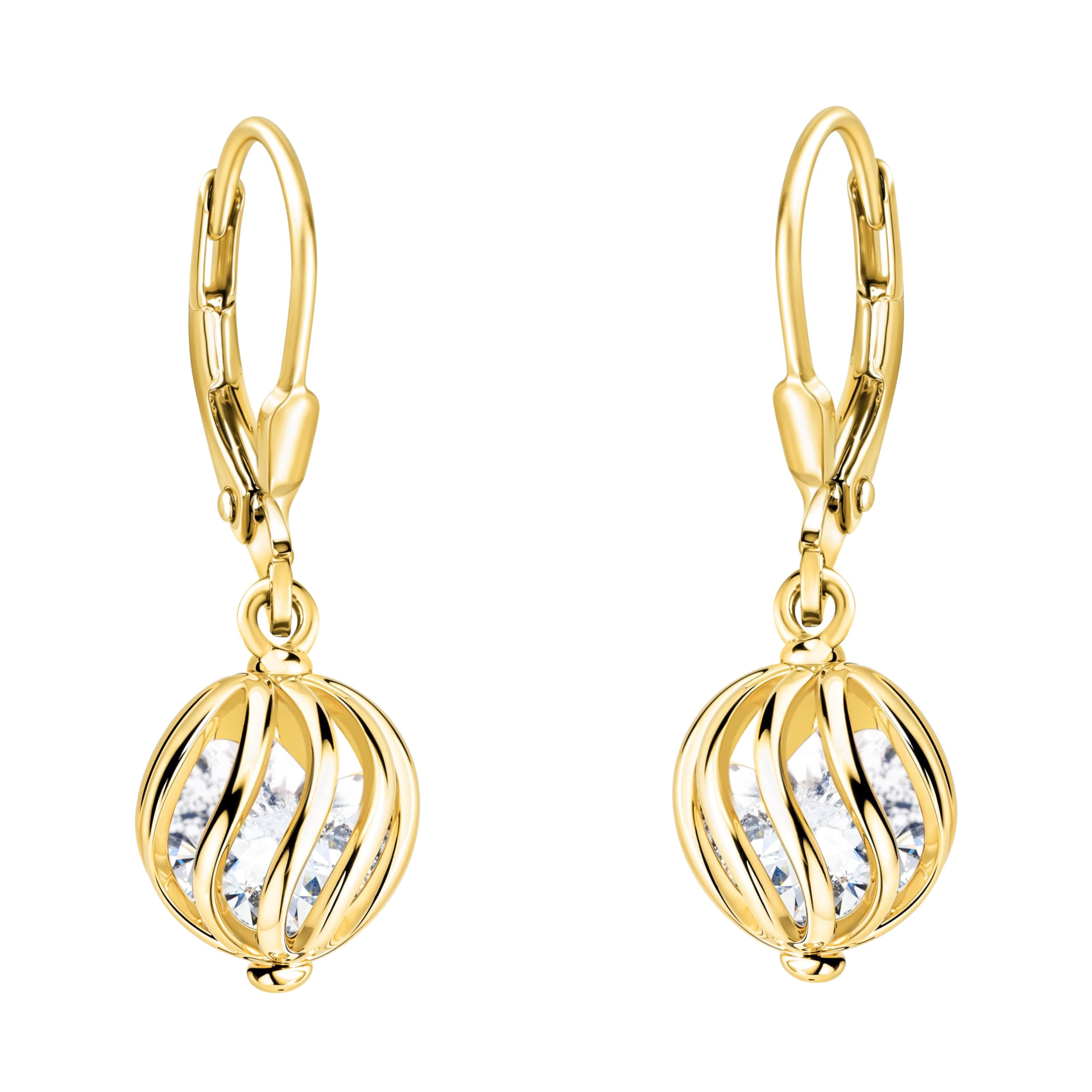 SOFIA MILANI - Damen Ohrringe 925 Silber - mit Zirkonia Steinen - Kugel Zirkonia Ohrhänger