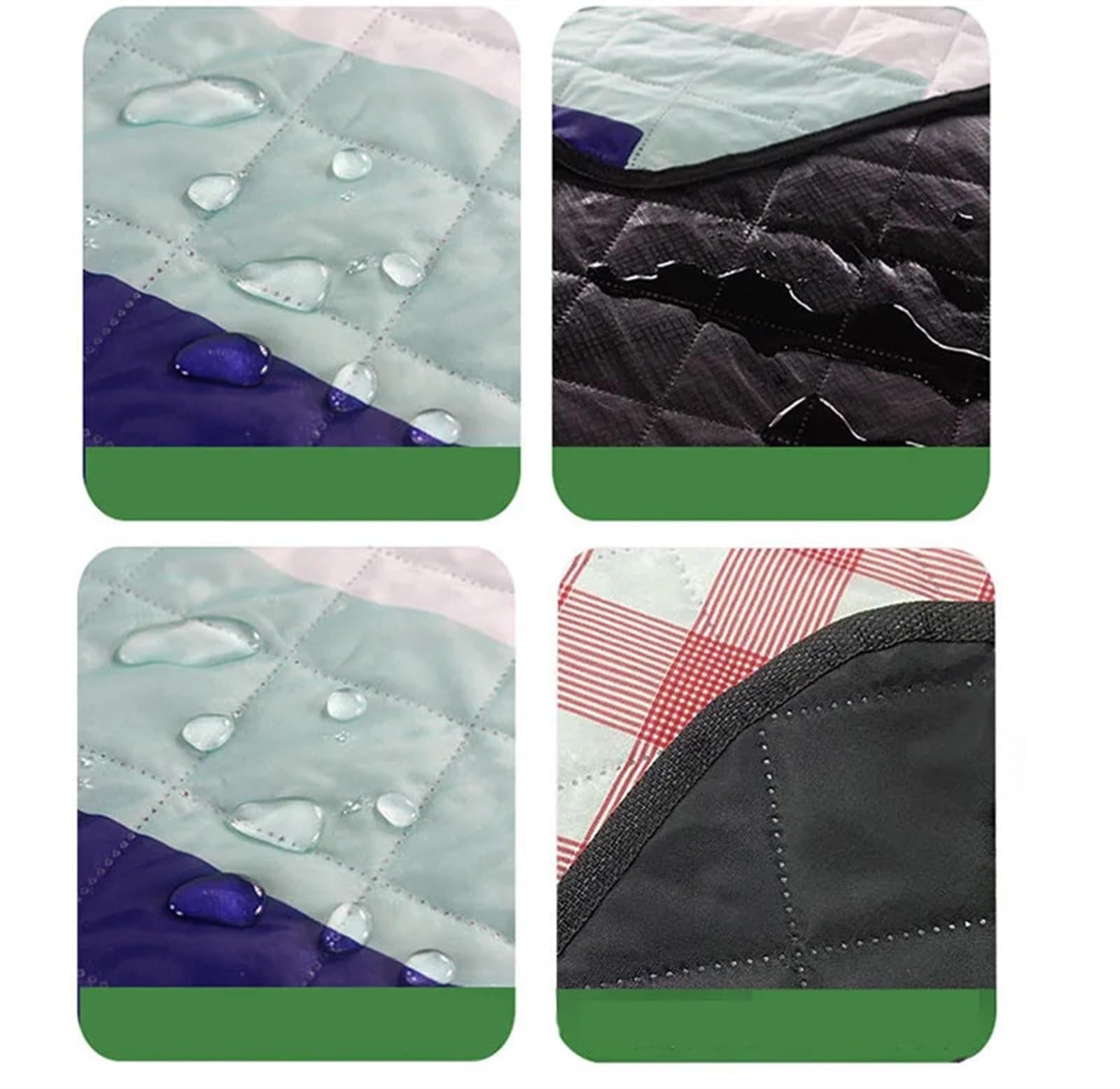 Coperta da Picnic Impermeabile Tappetino da campeggio pieghevole impermeabile, coperta picnic for la spiaggia per picnic campeggio spiaggia esterno(Yellow white gird)