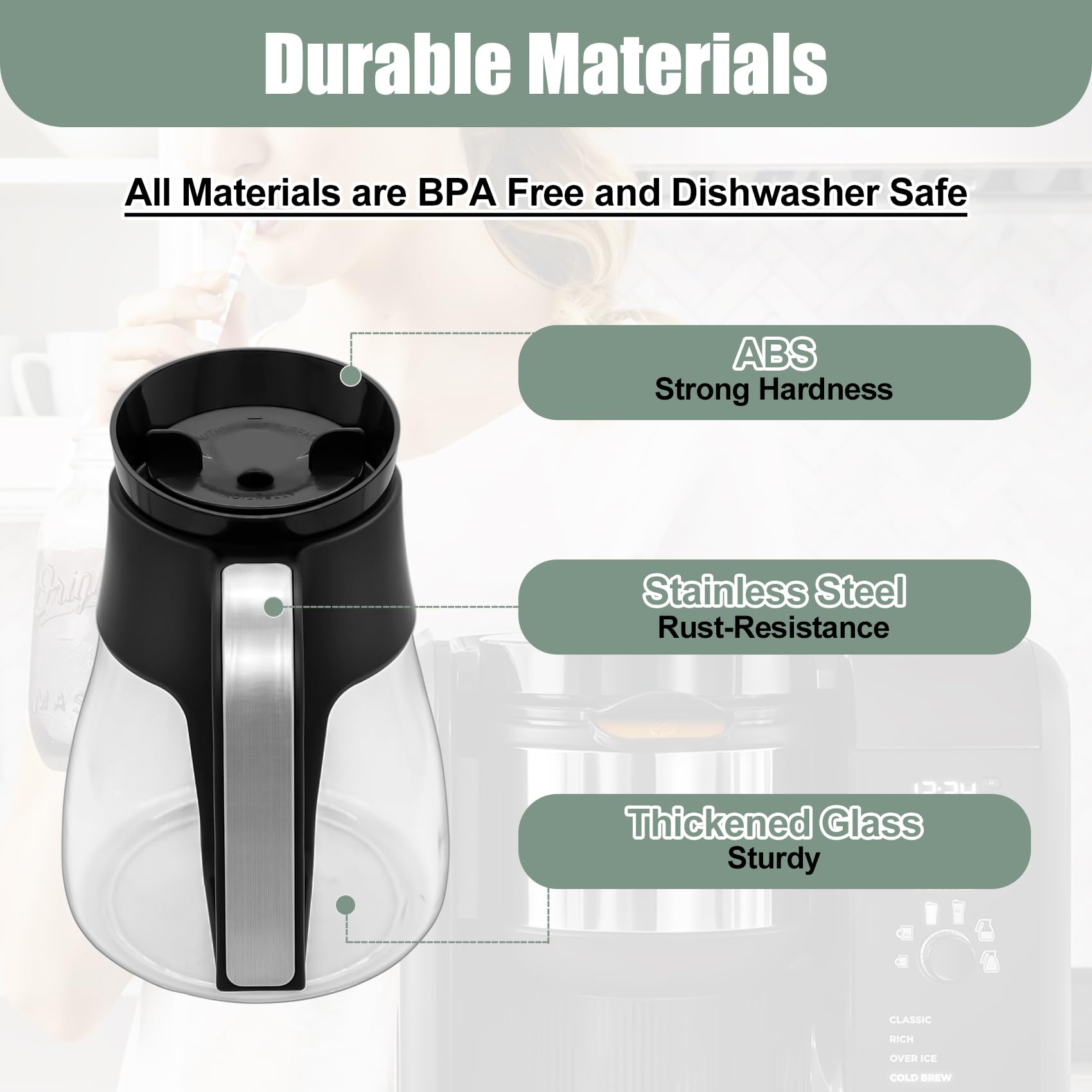 Ninja Kaffeekanne Ersatz – 1,4 L Glaskaraffe Für CM401, CM371, CP301 & Mehr