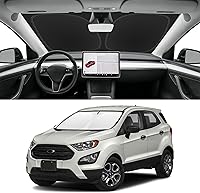 Vista 106 de Parasol de parabrisas de ajuste personalizado para Nissan Titan 2017-2024, bloquea los rayos UV y el calor, parasol de ventana delantera, fácil