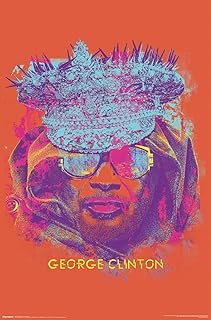 Trends International George Clinton - Face Painting Wall Poster, 19L x 13W, Premium Unframed Version