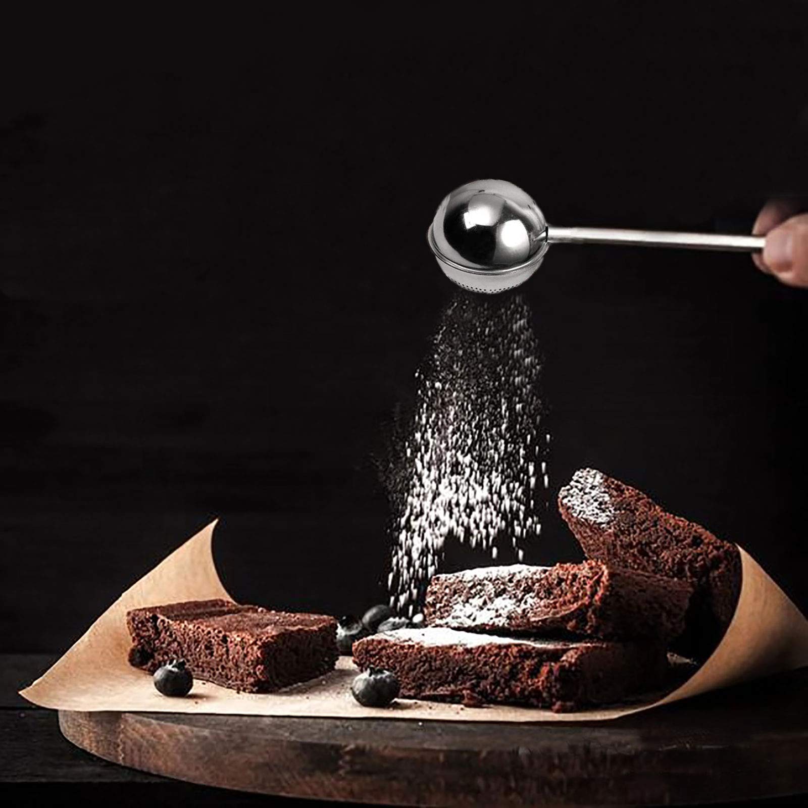 Varita Espolvoreadora De Acero Inoxidable: Para Azúcar Glas O Cacao, Pack De 2 Unidades