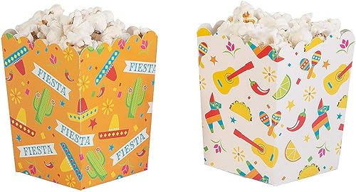 Cajas de palomitas de maíz Fiesta - Suministros para fiestas 5 de mayo - 24 piezas