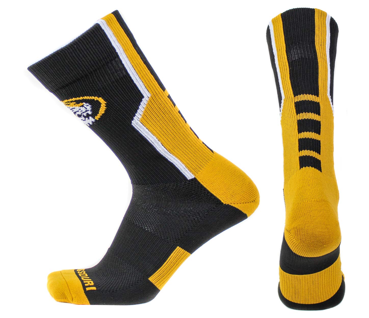 donegal bay NCAA Missouri Tigers Sport Socks, Black, One Size