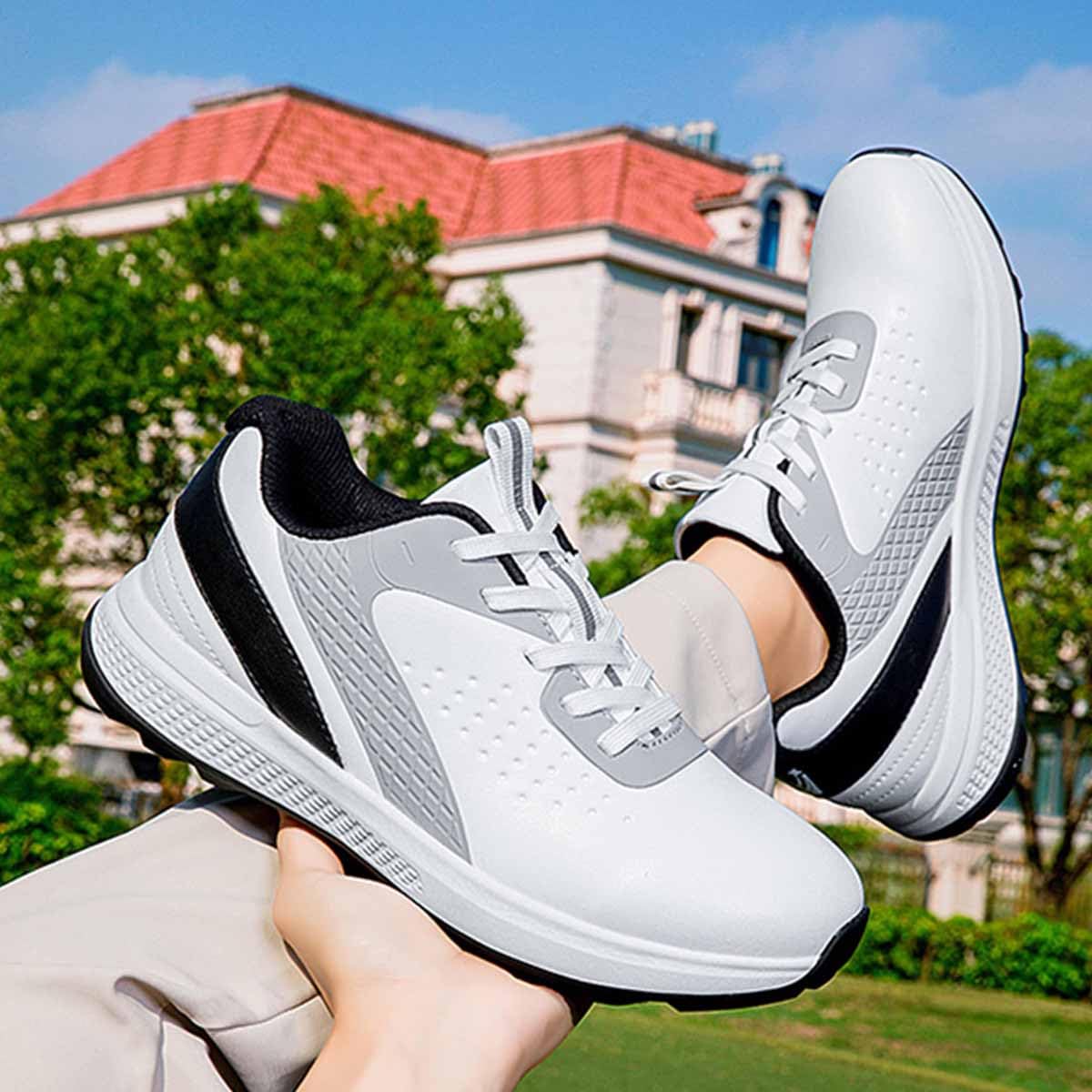 Chaussures de Golf imperméables Hommes, sans Crampons