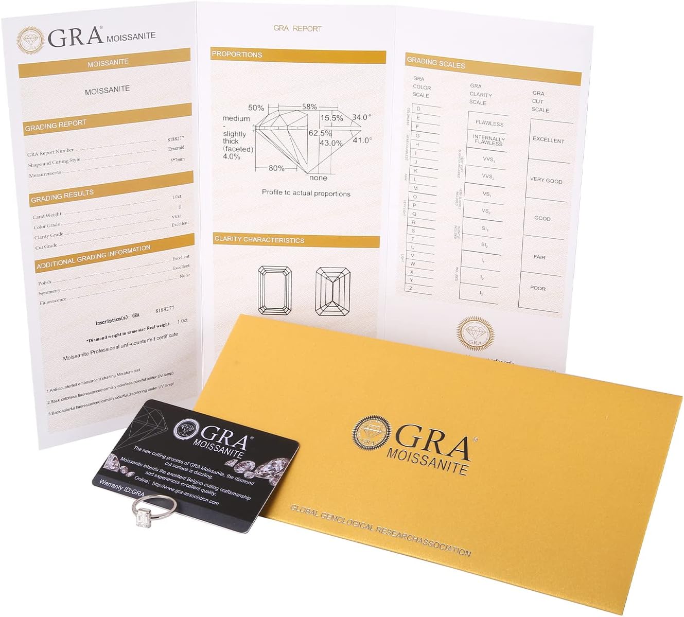 ewelryPalace Classic 1ct Emerald Cut Moissanite Solitaire Engagement Rings for Women, 925 Sterling Silver Promise Ring for Her, Simulated Diamond Anniversary Wedding Rings D-F VVS - Image 4