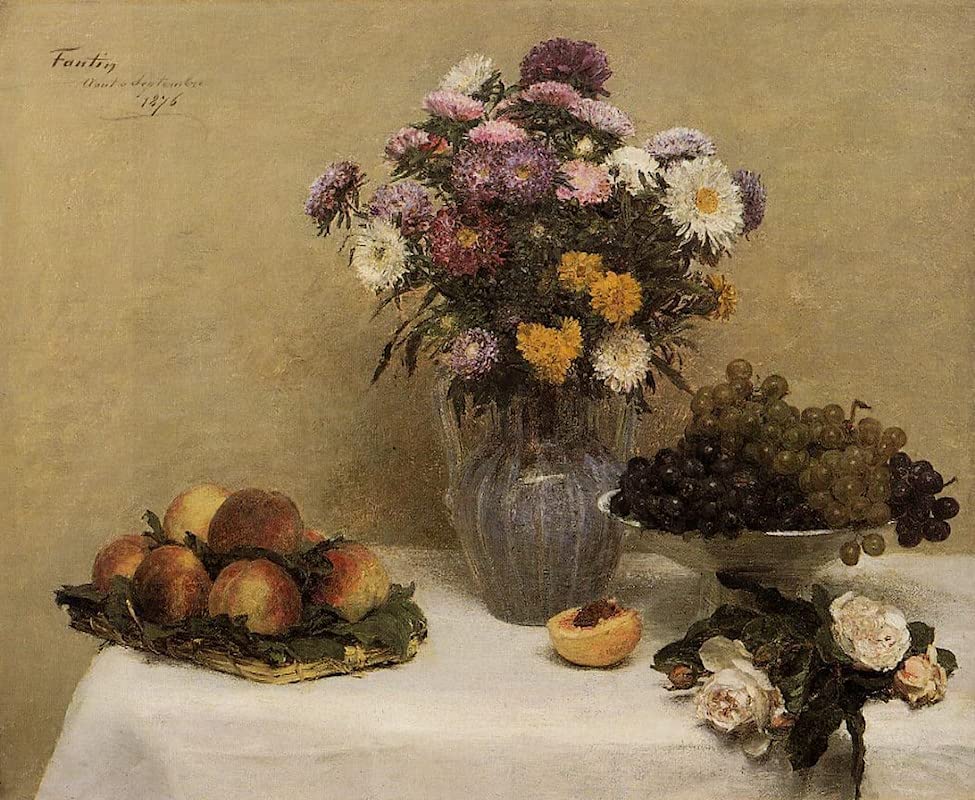 Poster sur toile Henri Fantin-Latour nature morte pour habiller un mur blanc vide