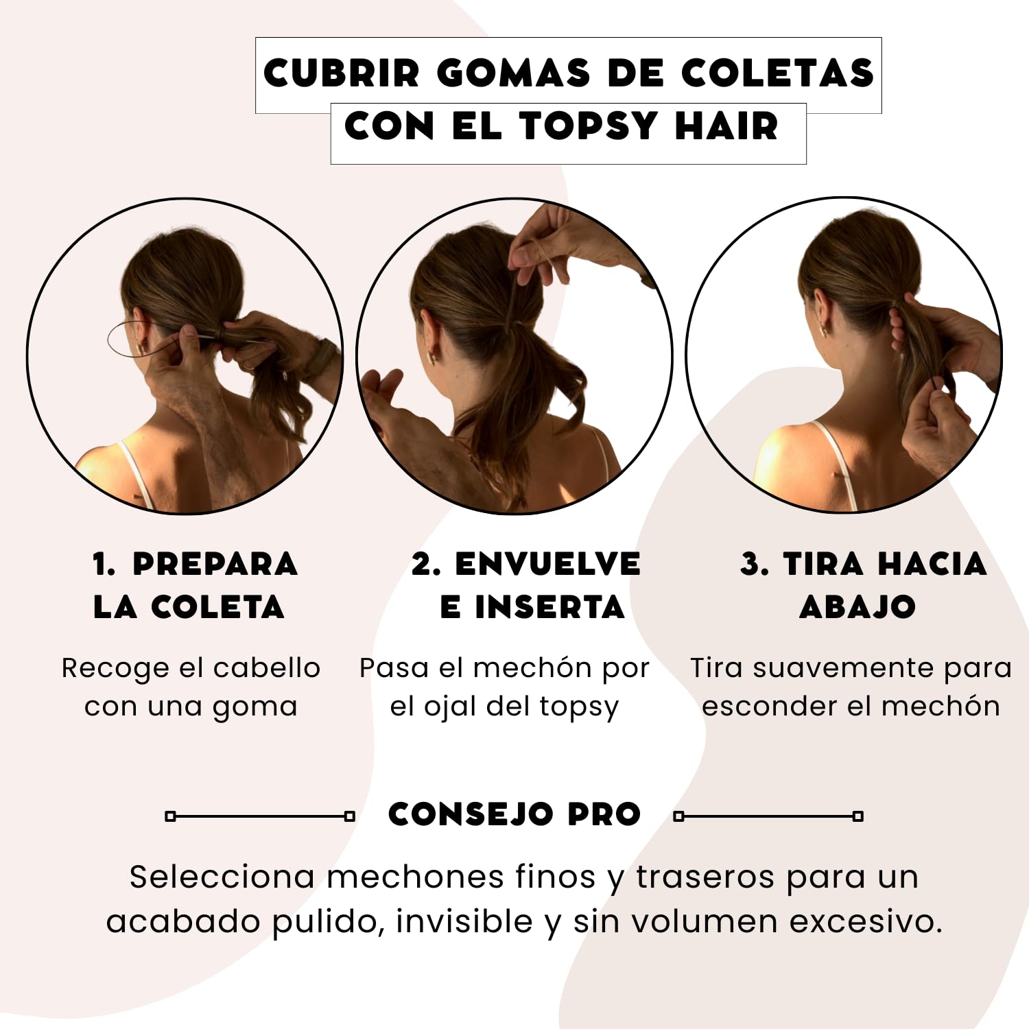 Topsy Metálico Aguja de Pelo Profesional - Herramienta para Peinados Recogidos Sin Tirones